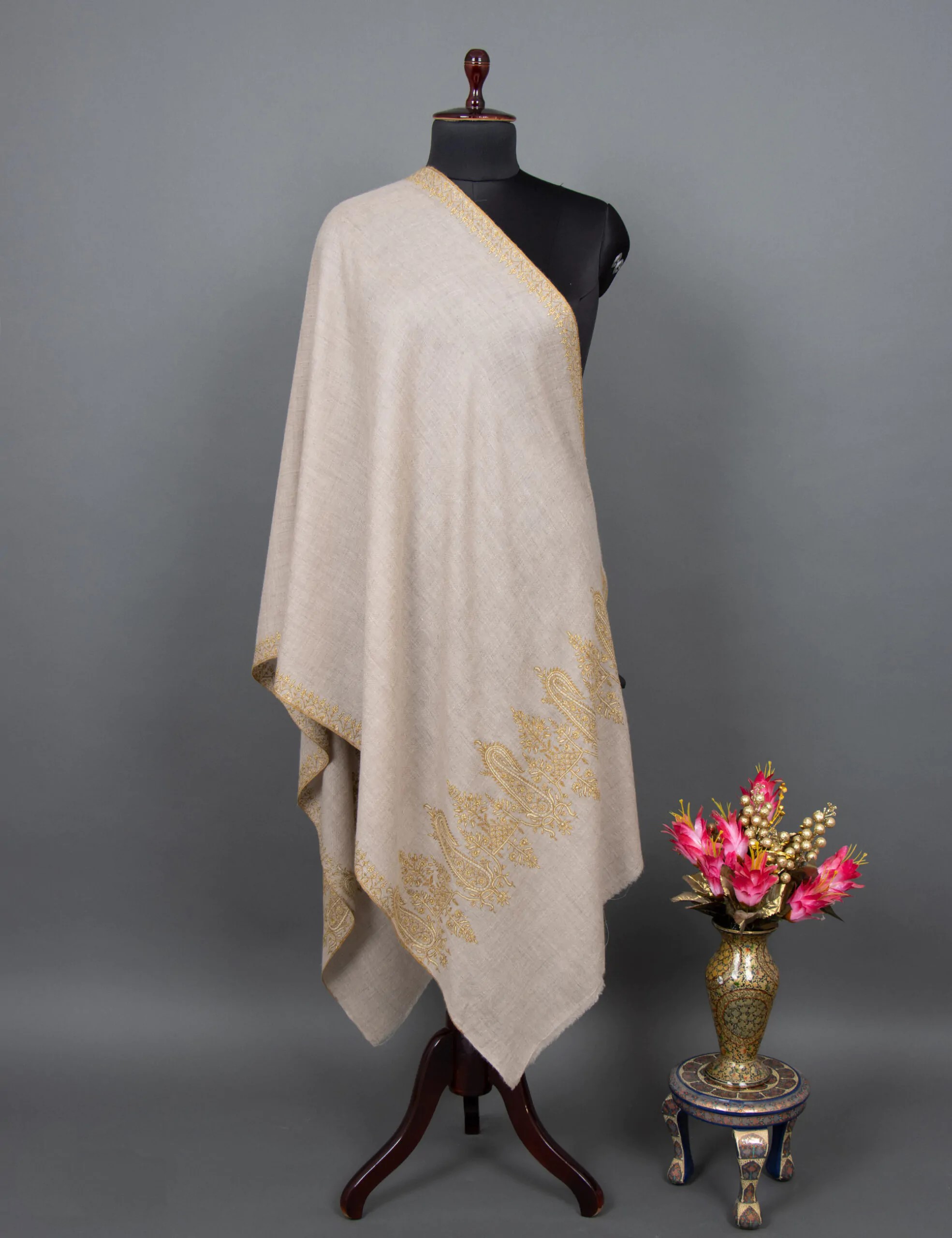 Buttercream Bloom Handwoven Pashmina Wrap
