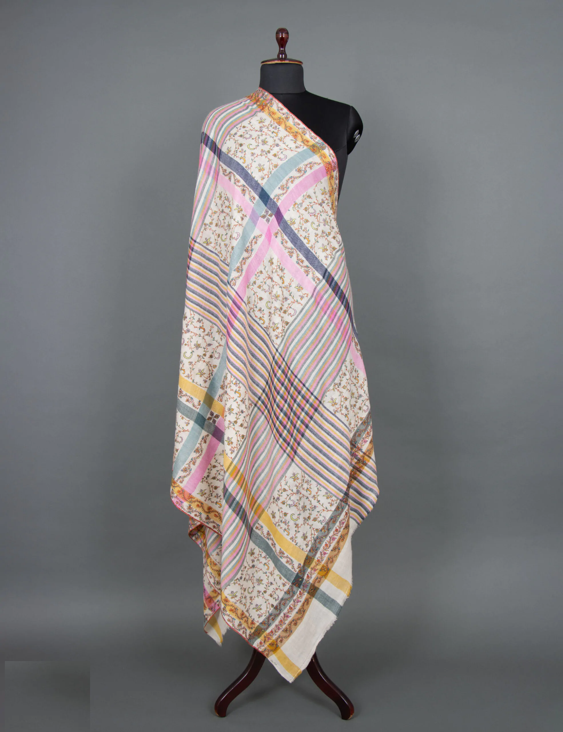 Multi Color Rare Embroidered Pashmina Shawl