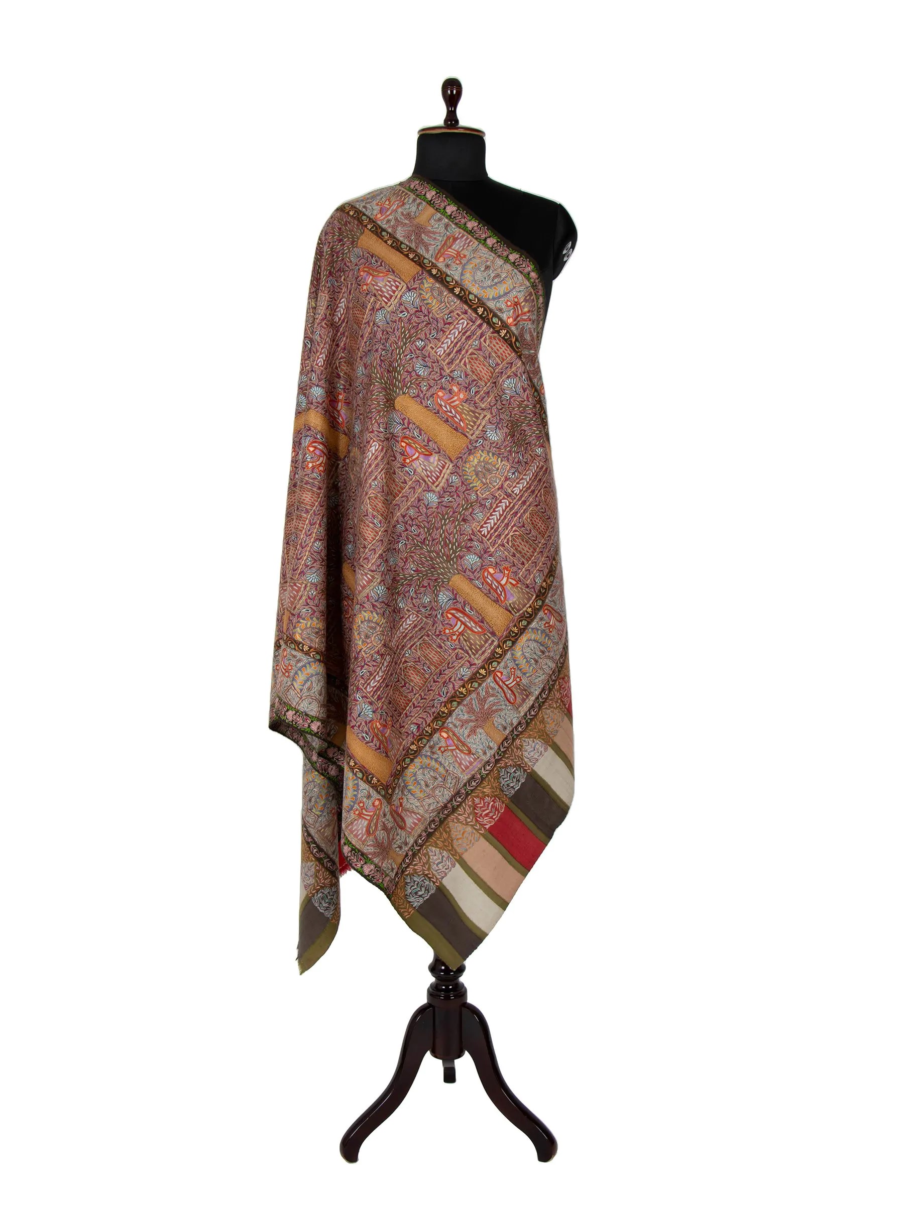 Stunning Wedding Kashmiri Kalamkari Shawl