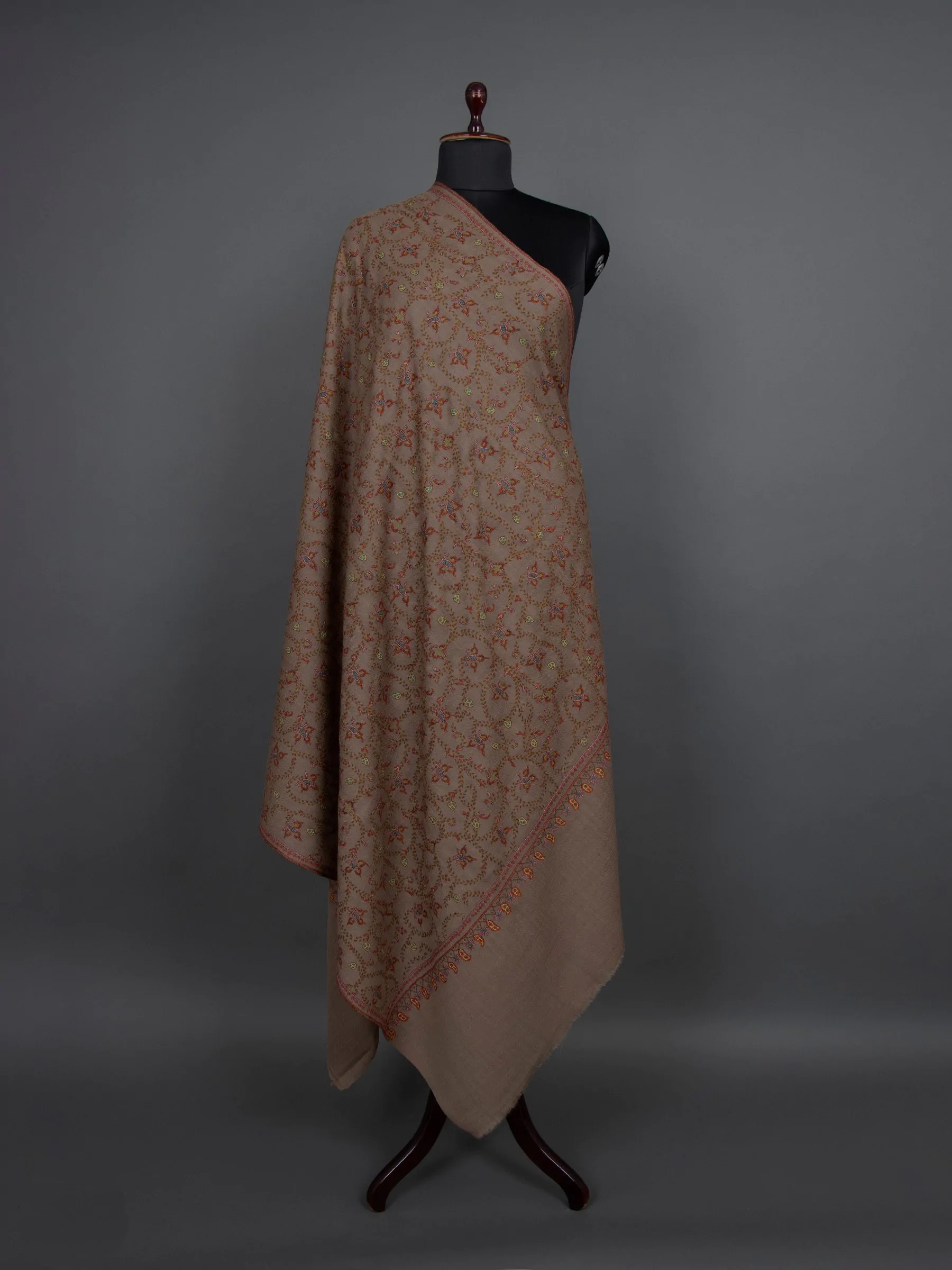 Undyed Merino Wool Shawl