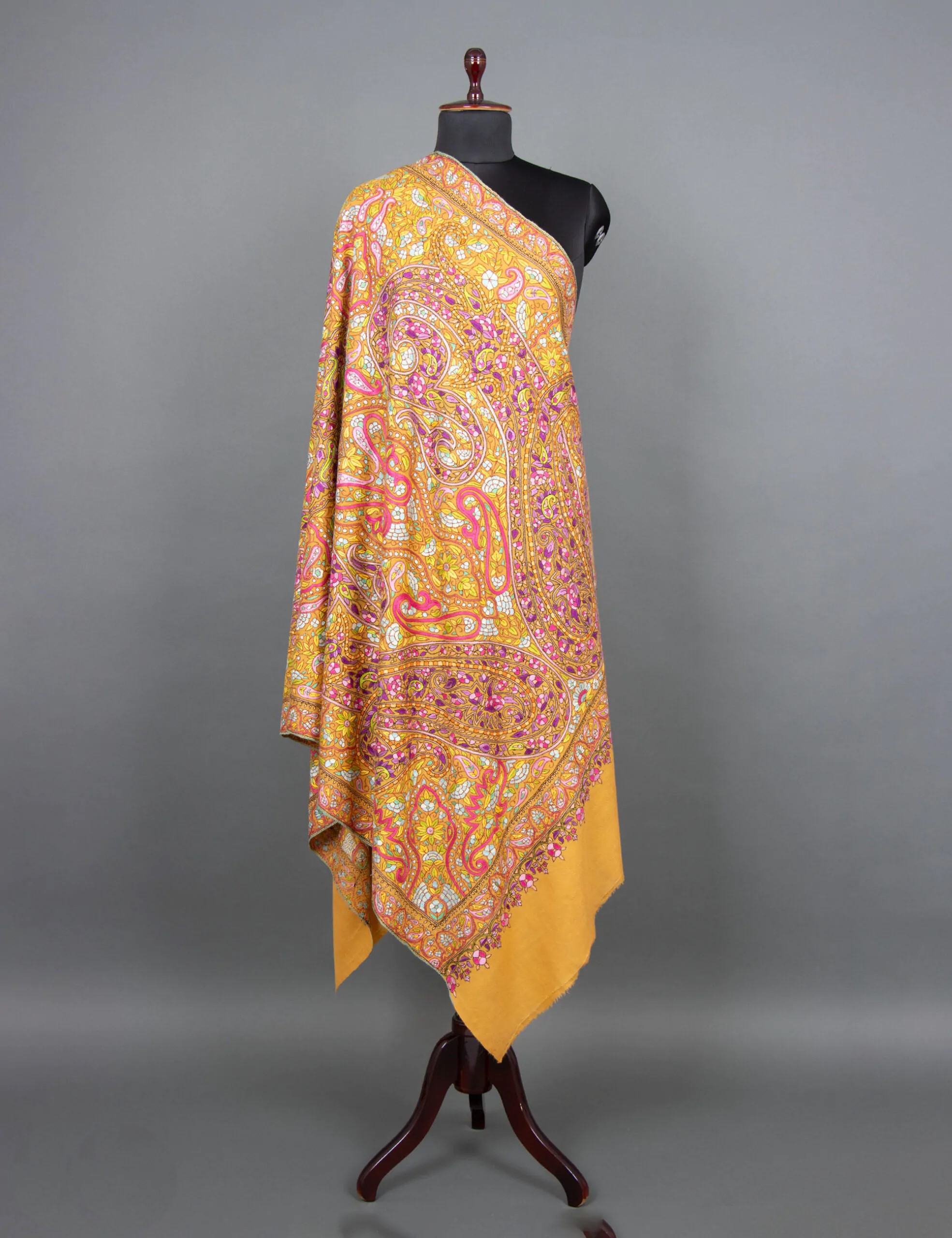 Vivid Sunrise Bouquet Pashmina Jamawar