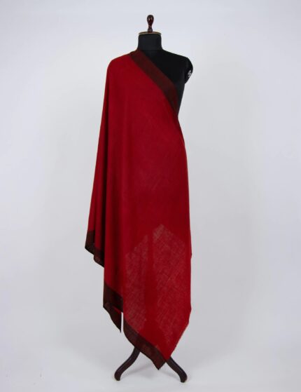Maroon Black Pashmina Shawl Shawl