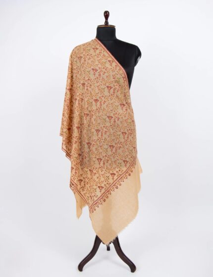 Peach Embroidered Pashmina Wrap