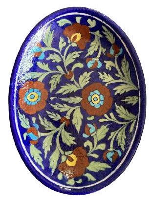 Blue Pottery Round Tray_1
