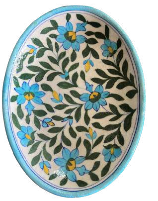 Blue Pottery Round Tray_2