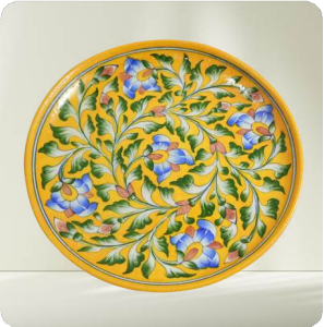 Blue Pottery Thali Plate