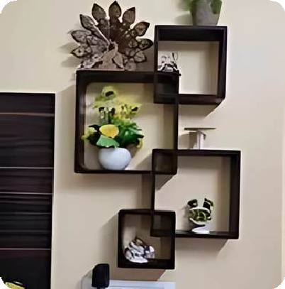Wooden Intersecting Wall Shelves_4