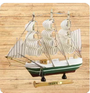Wooden Sailing Ship Showpiece_2