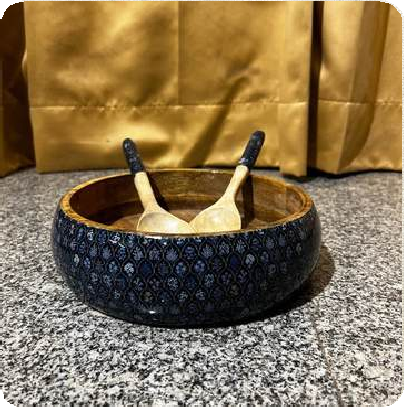 Wooden Salad Bowl With Spoon & Fork_3